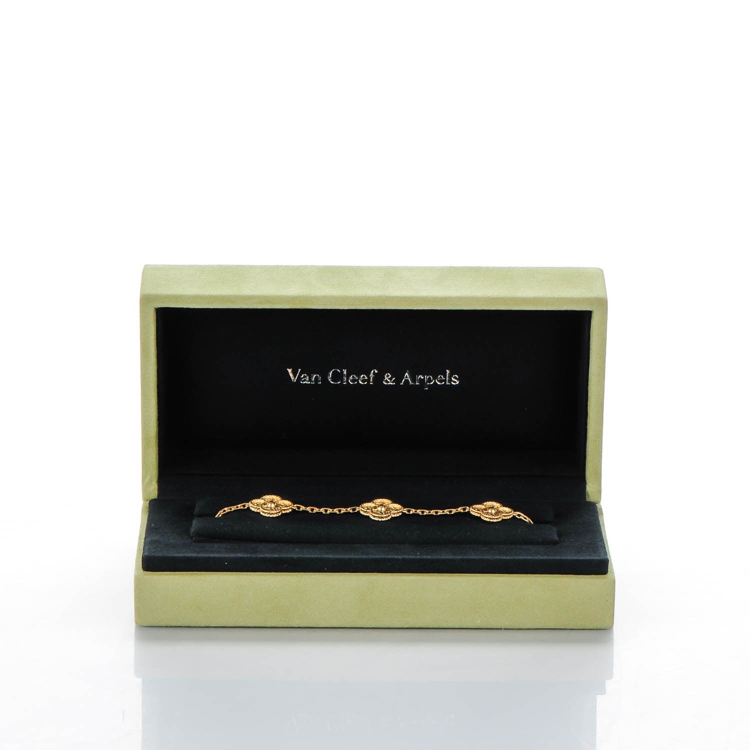 Van Cleef & Arpels 18K Yellow Gold 5 Motifs Vintage Alhambra Bracelet 4 of 4