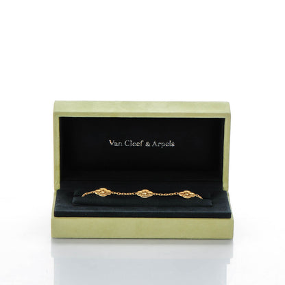 Van Cleef & Arpels 18K Yellow Gold 5 Motifs Vintage Alhambra Bracelet 4 of 4
