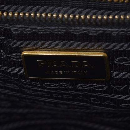 Prada Nappa Dressy Gaufre Framed Tote Black 8 of 10