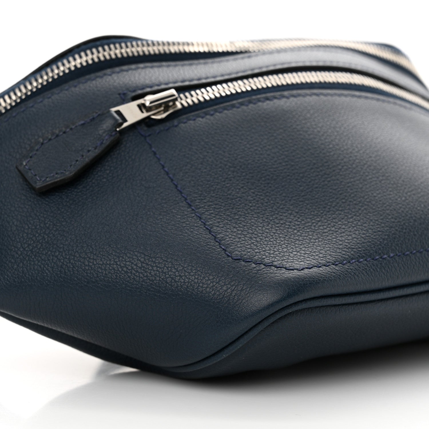 Hermes Taurillon Cristobal Cityslide Belt Bag PM Bleu De Prusse 9 of 10
