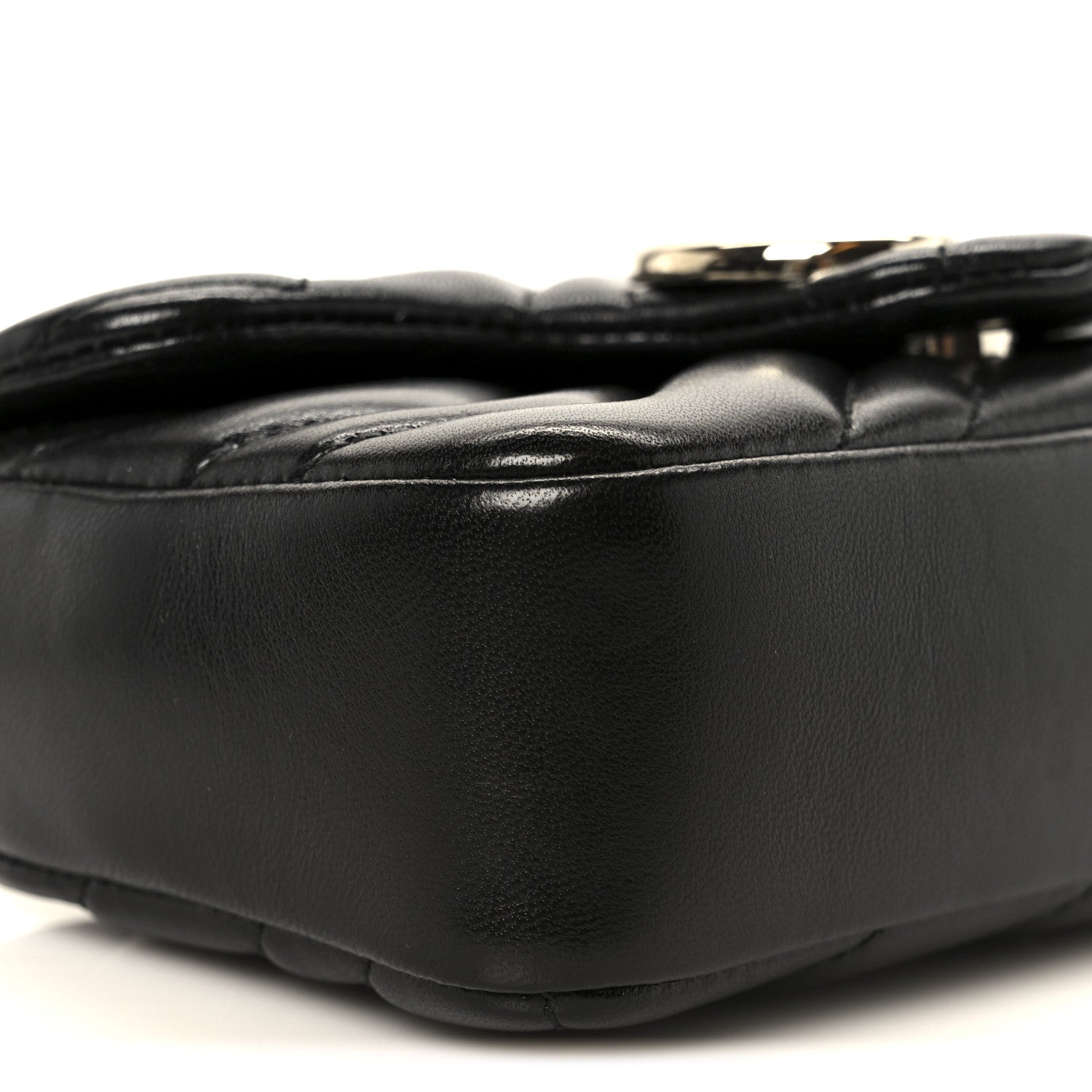 Gucci Lambskin Matelasse Mini GG Marmont Shoulder Bag Black 9 of 11
