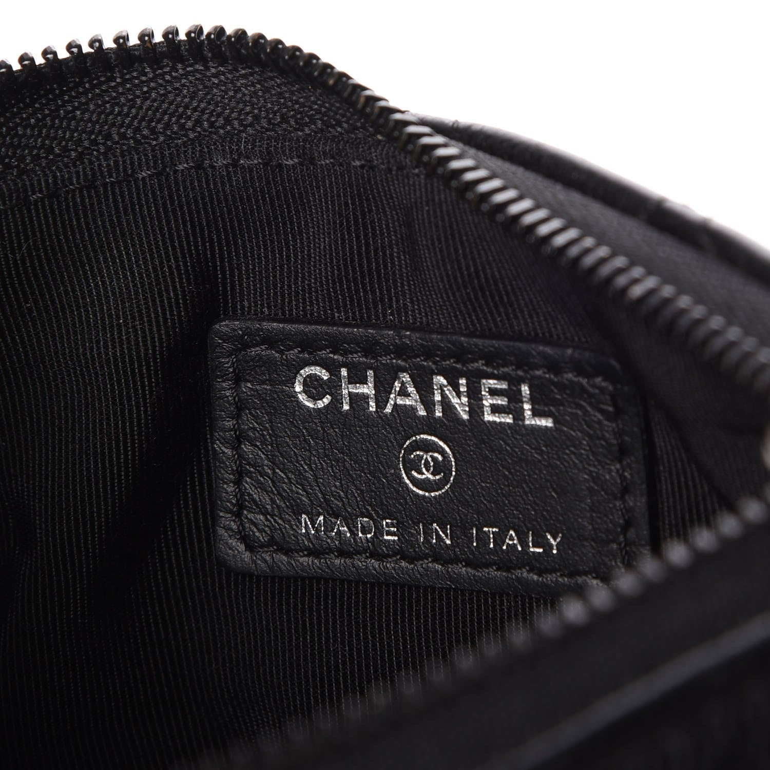 Chanel Crumpled Calfskin Quilted Small Cosmetic Case So Black 6 of 8