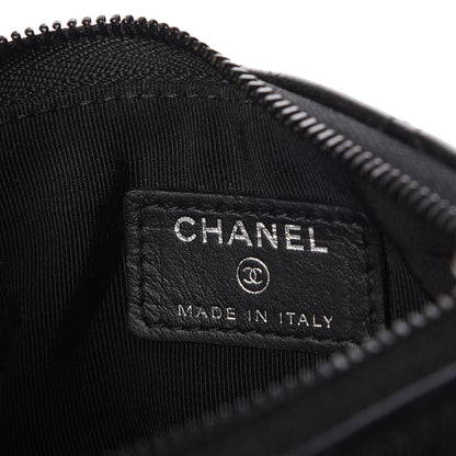 Chanel Crumpled Calfskin Quilted Small Cosmetic Case So Black 6 of 8