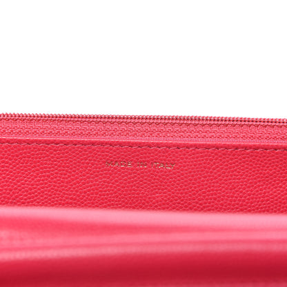 Chanel Caviar Camellia Embossed Wallet On Chain WOC Fuschia 9 of 12