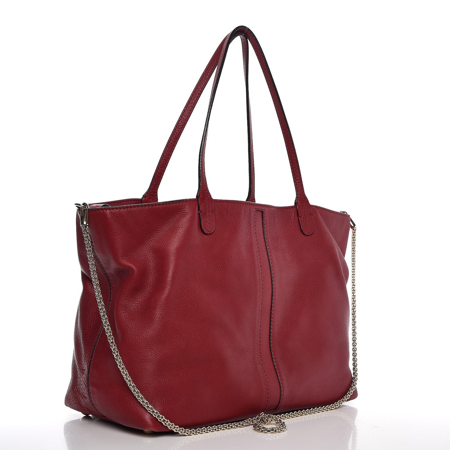 Grained Calfskin Va Va Voom Tote Dark Red