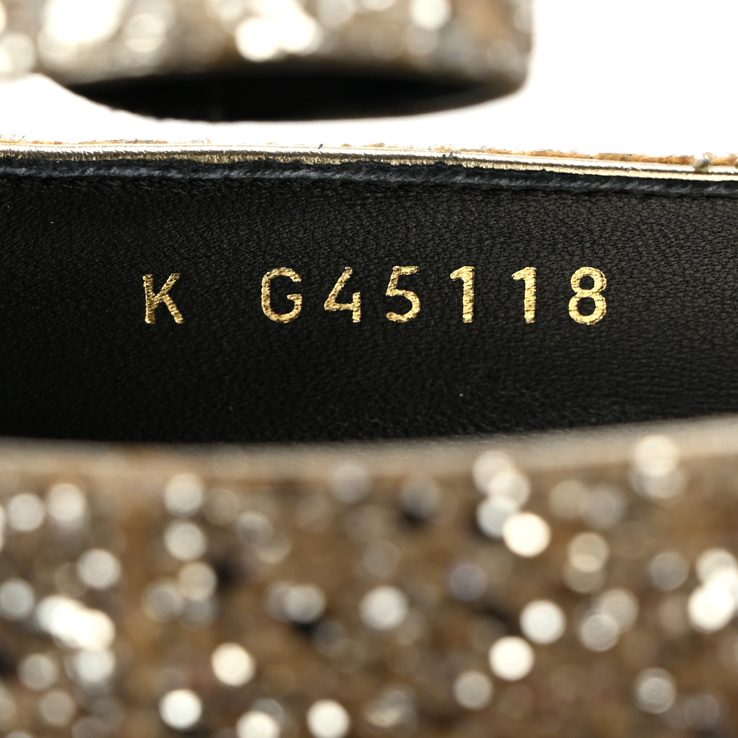 Chanel Glitter Lambskin Cap Toe CC Mary Jane Pumps 39 Light Gold Black 7 of 9