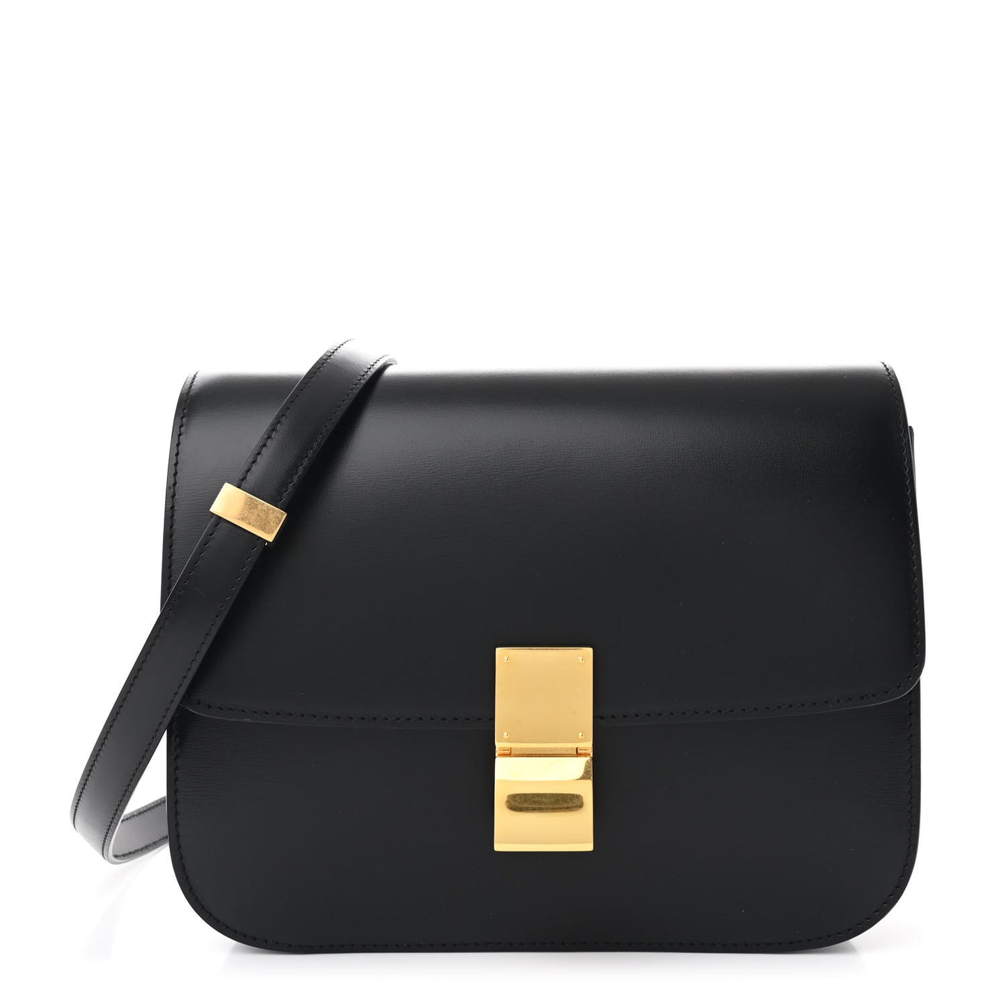 Box Calfskin Medium Classic Box Flap Black