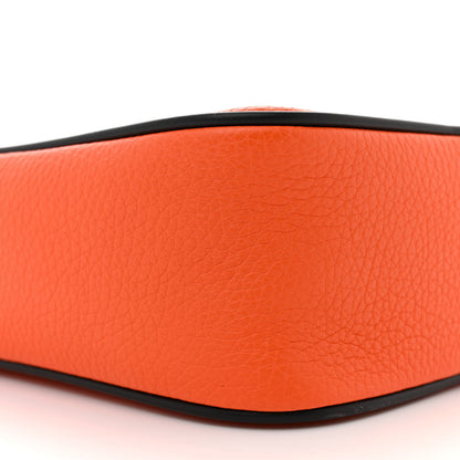Versace Grained Calfskin Messenger Bag Orange 8 of 9