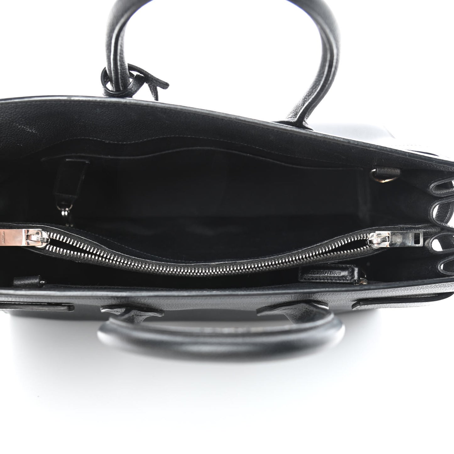 Grained Calfskin Small Sac De Jour Black