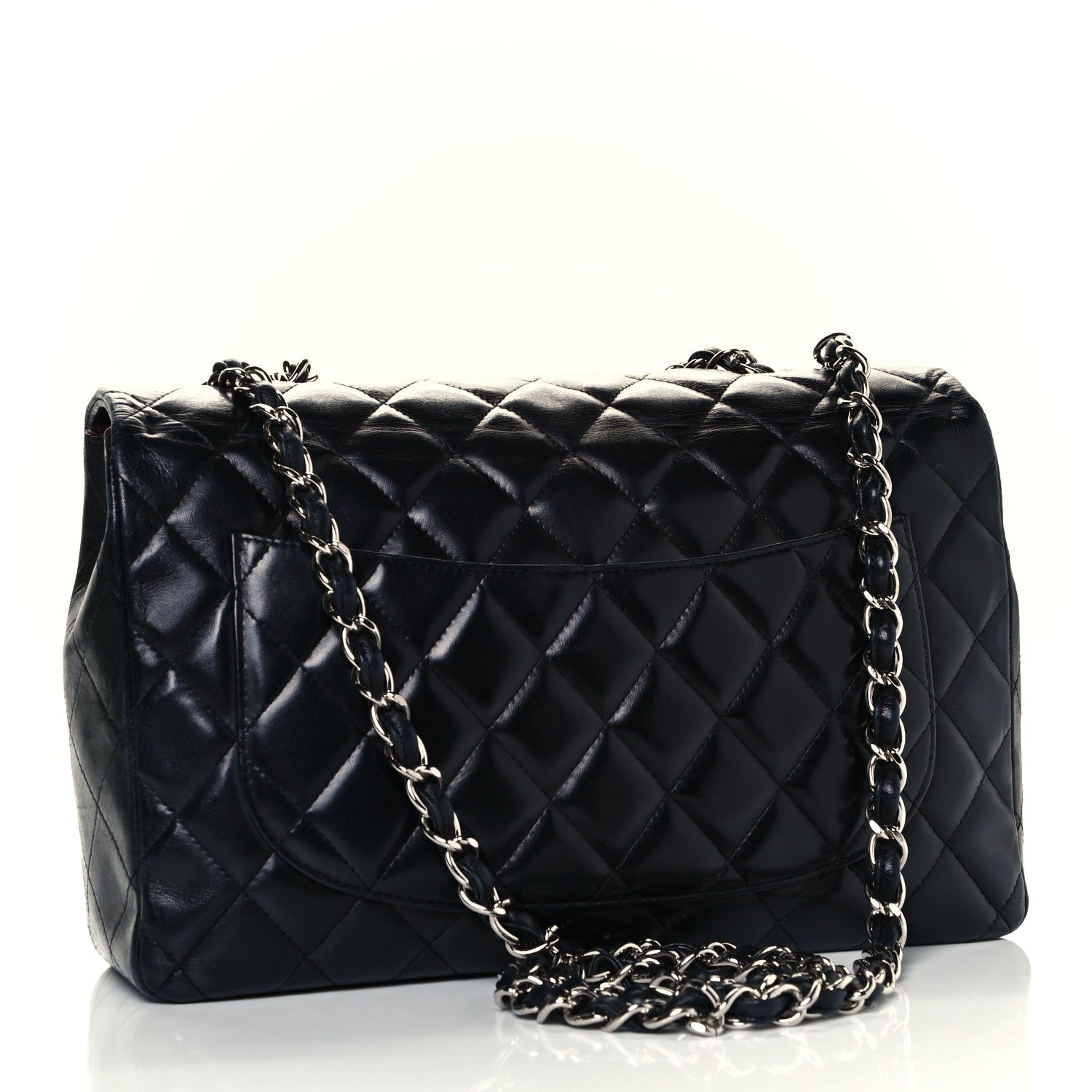 Chanel Lambskin Quilted Jumbo Single Flap Black 2 of 10
