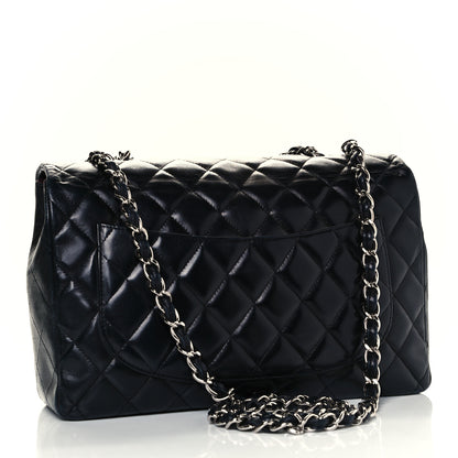 Chanel Lambskin Quilted Jumbo Single Flap Black 2 of 10