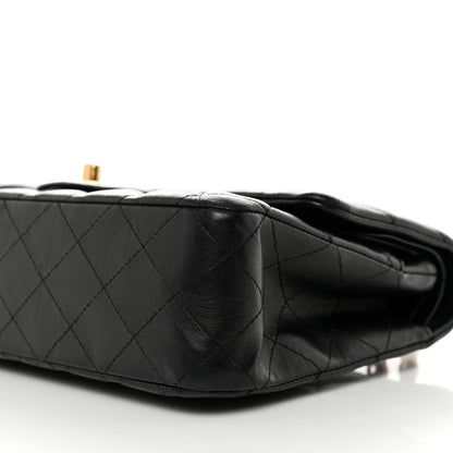 Chanel Lambskin Quilted Medium Double Flap Black 10 of 13