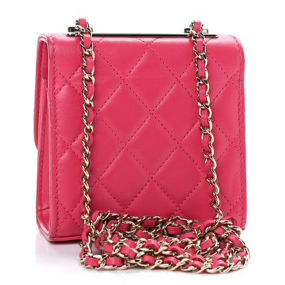 Chanel Lambskin Quilted Mini Trendy CC Clutch With Chain Pink 2 of 8