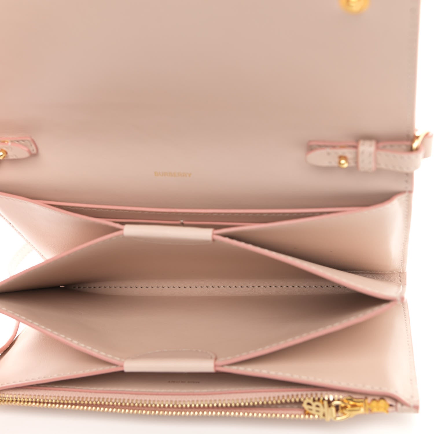 Burberry Calfskin Embossed Monogram Crossbody Light Pink 5 of 12