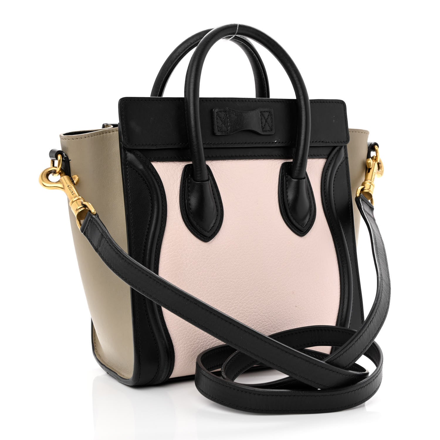 Celine Smooth Drummed Calfskin Nano Tri-Color Luggage Light Rose 3 of 13
