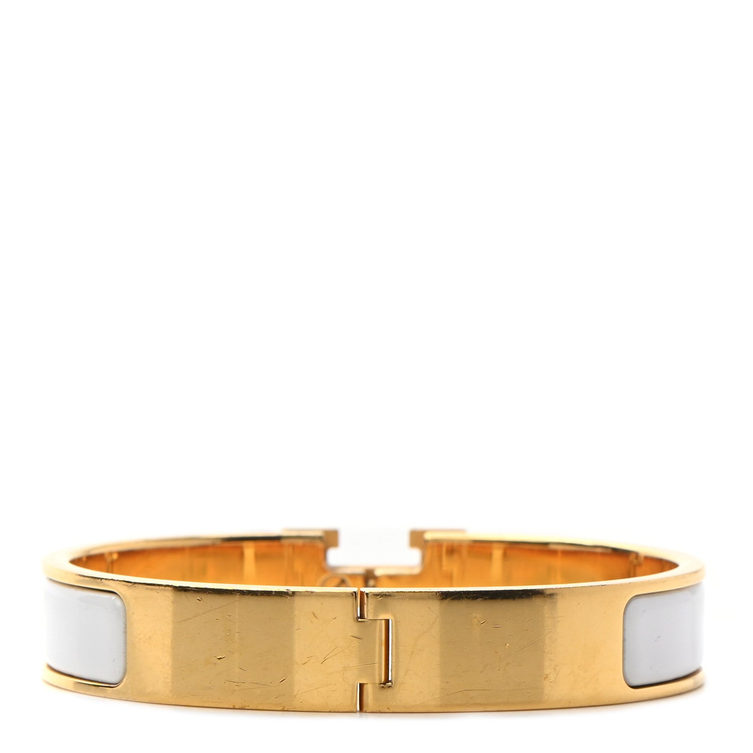 Hermes Enamel Narrow Clic Clac H Bracelet PM White 3 of 6