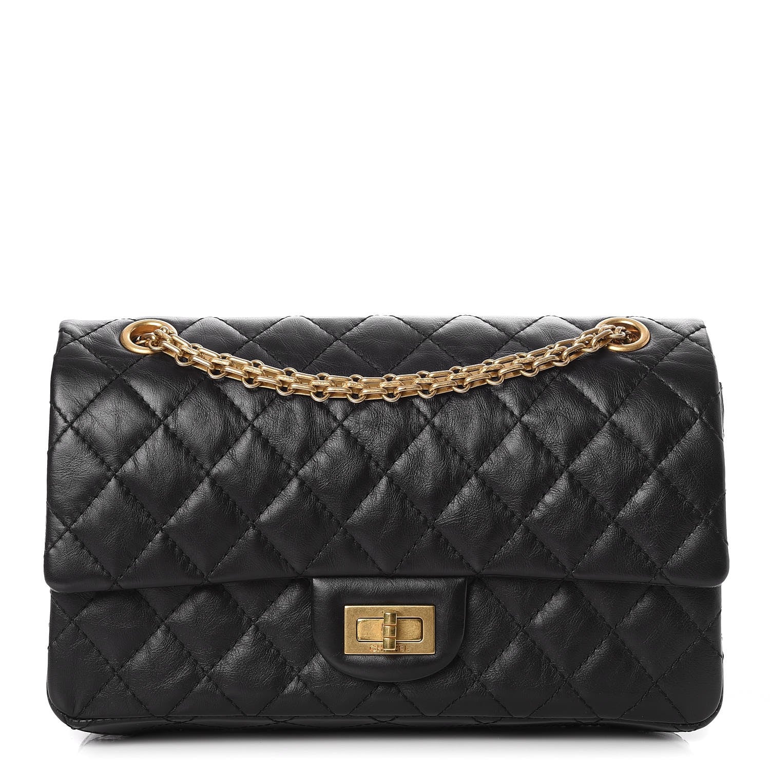 Chanel Aged Calfskin Quilted 2.55 Reissue 225 Flap Black 1 of 8