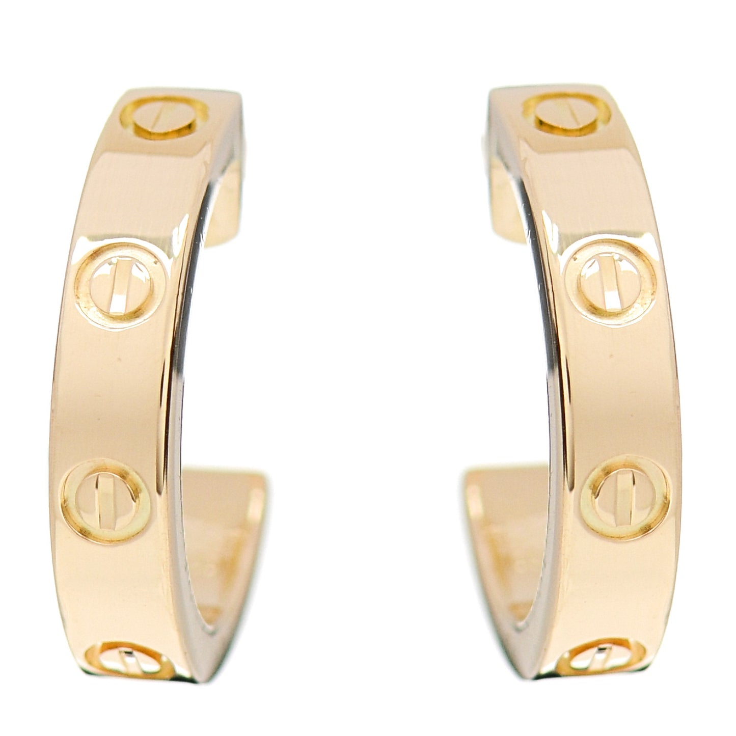 18K Yellow Gold Small LOVE Hoop Earrings