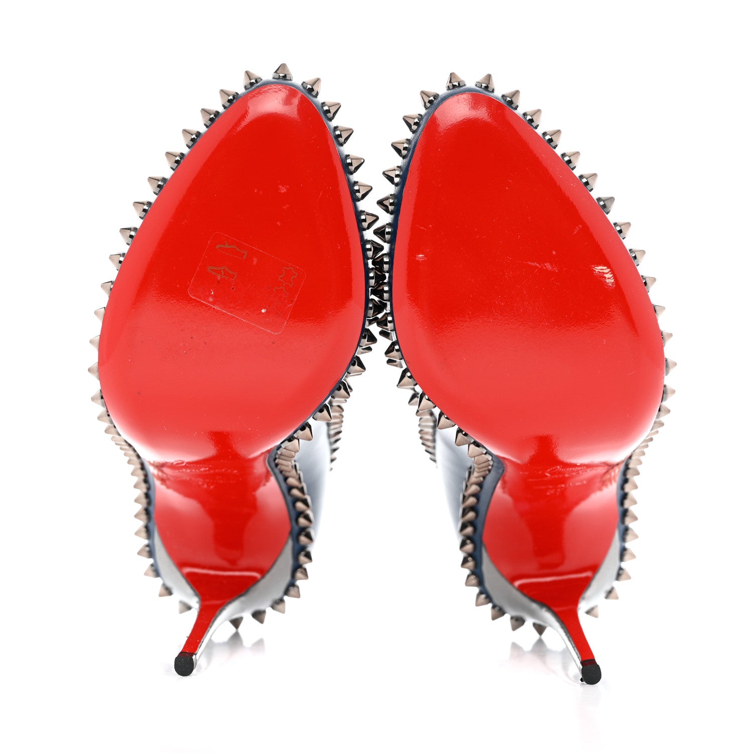 Christian Louboutin Kid Specchio Dorispiky 100 Pumps 37 Dark Gun 5 of 11