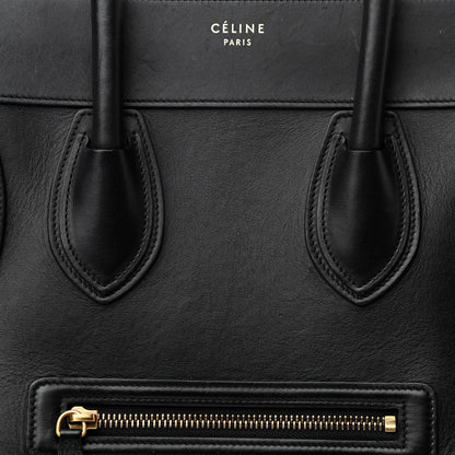 Celine Smooth Calfskin Mini Luggage Black 6 of 11