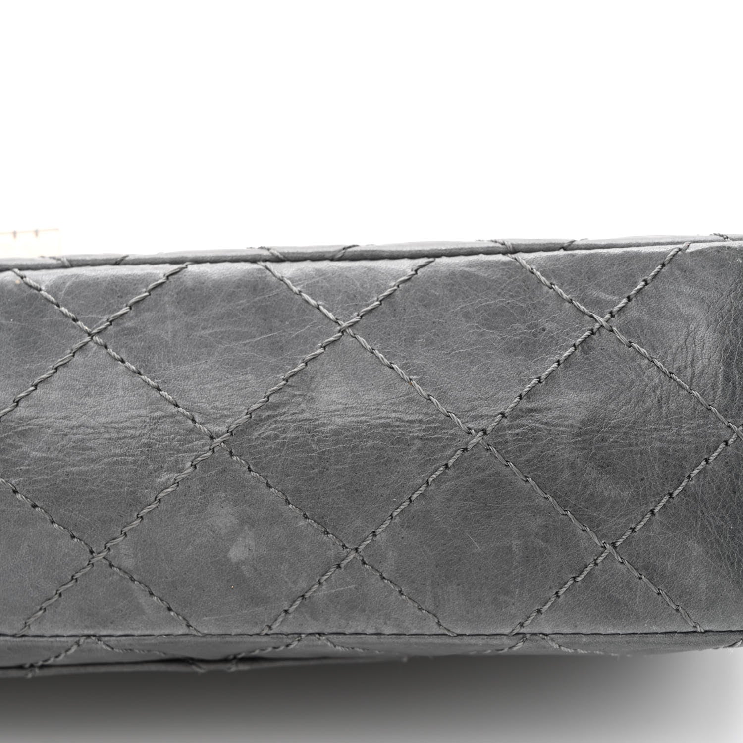 Chanel Aged Calfskin Quilted 50th Anniversary 2.55 Reissue Flap 226 Grey 15 of 15