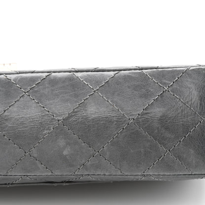 Chanel Aged Calfskin Quilted 50th Anniversary 2.55 Reissue Flap 226 Grey 15 of 15
