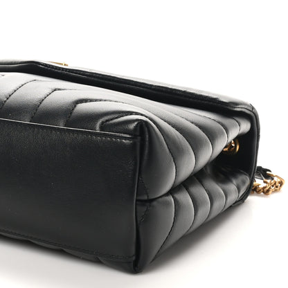 Saint Laurent Calfskin Y Quilted Monogram Small Loulou Chain Satchel Black 10 of 10