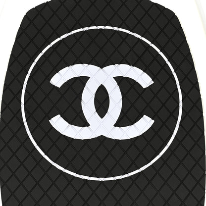 Chanel PVC Carbon Vinyl Acetate Wakesurf Surfboard Black White 3 of 7
