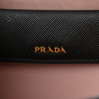 Prada Saffiano Cuir Large Double Bag Black Mughetto 5 of 13