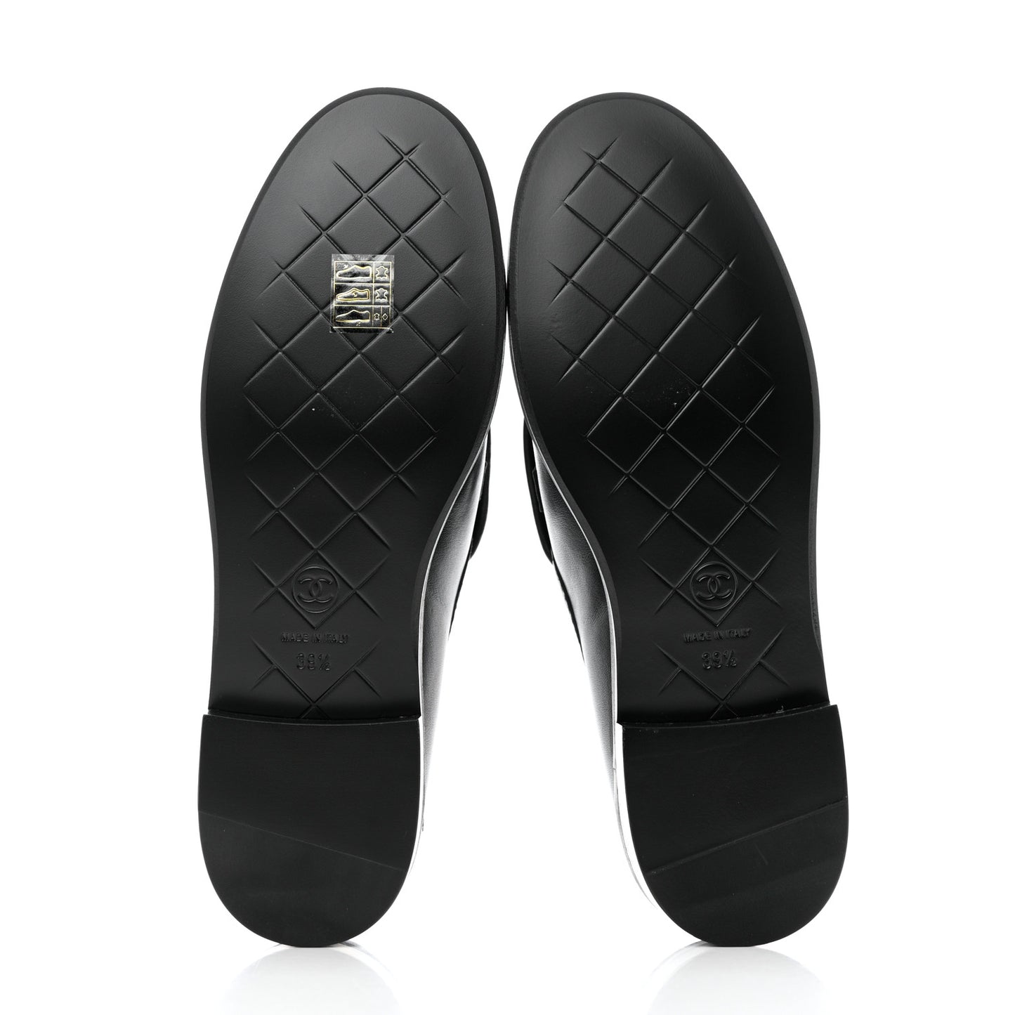 Lambskin Quilted CC Turnlock Loafers 39.5 Black
