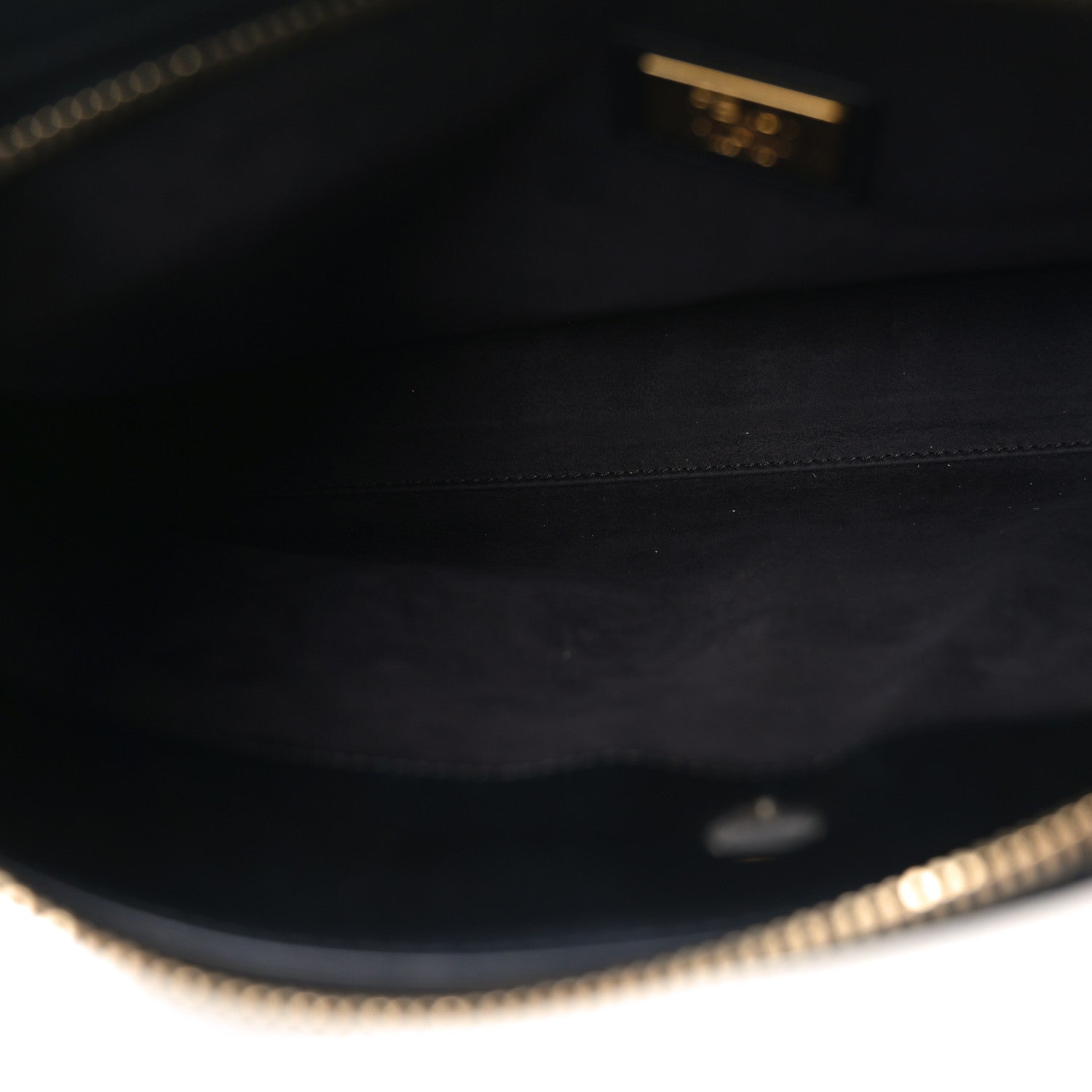 Fendi Vitello Baltico Studded Dotcom Satchel Black 6 of 10