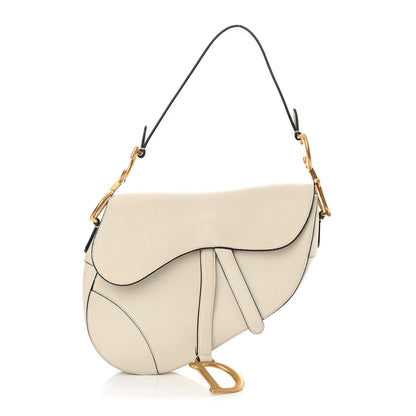Christian Dior Grained Calfskin Saddle Bag White 1 of 16