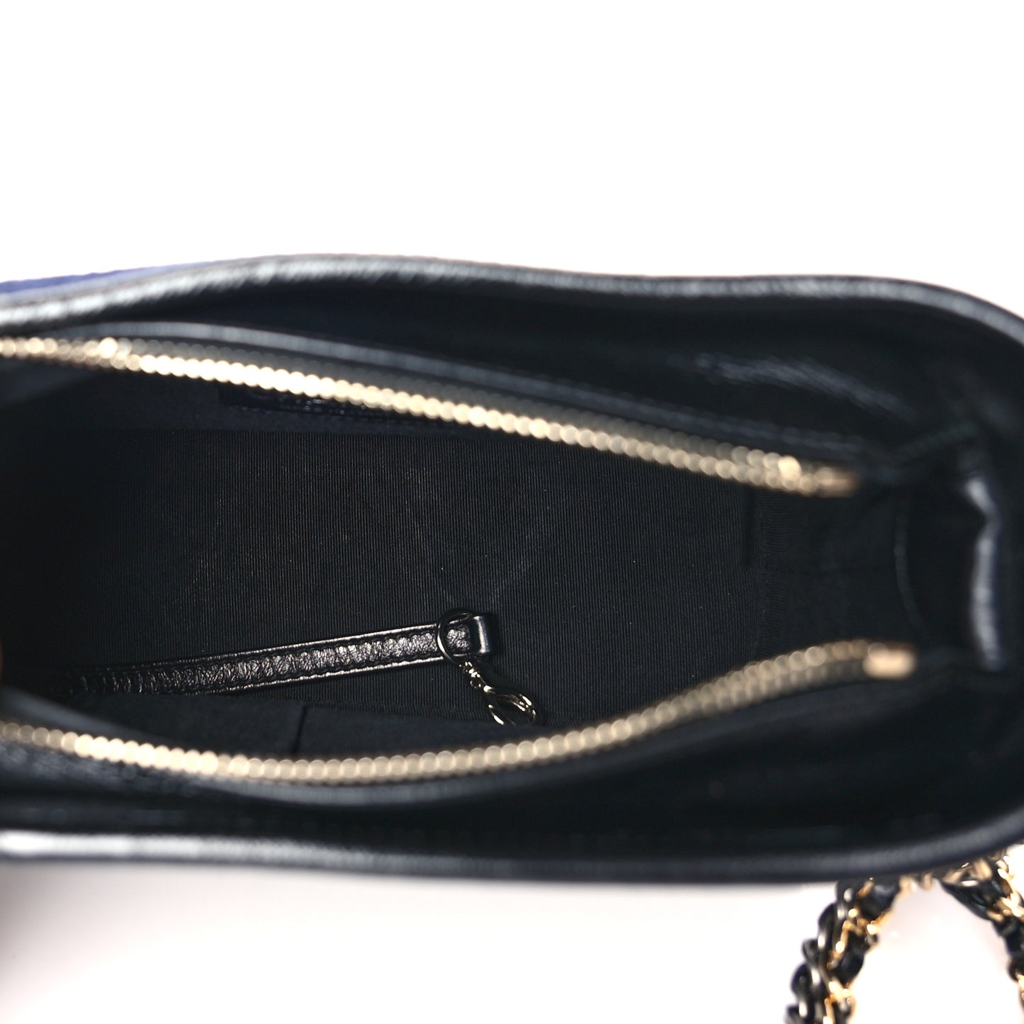 Calfskin Wool Embroidered Paris Hamburg Medium Gabrielle Hobo Dark Navy Blue