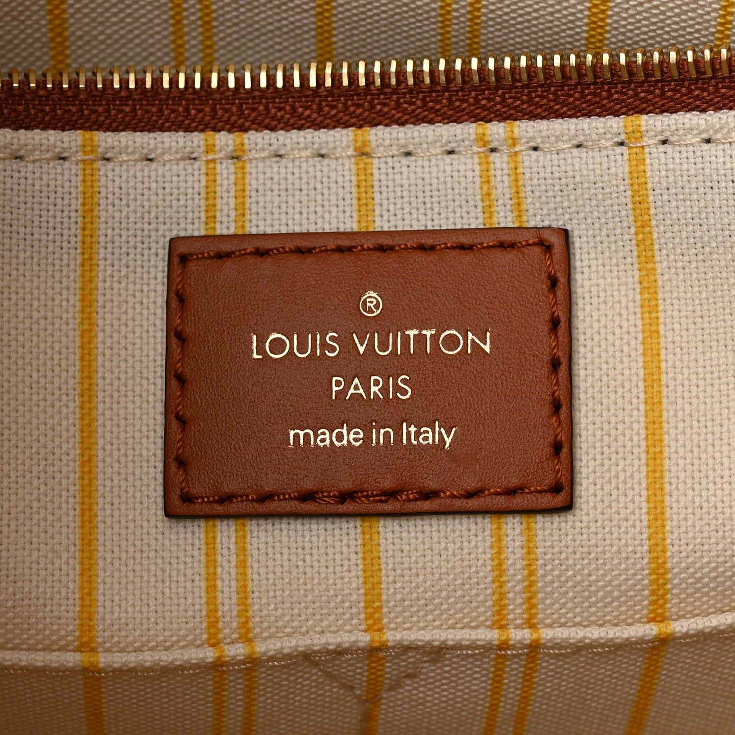 Louis Vuitton Raffia Calfskin Monogram Giant Onthego MM Tan 6 of 10