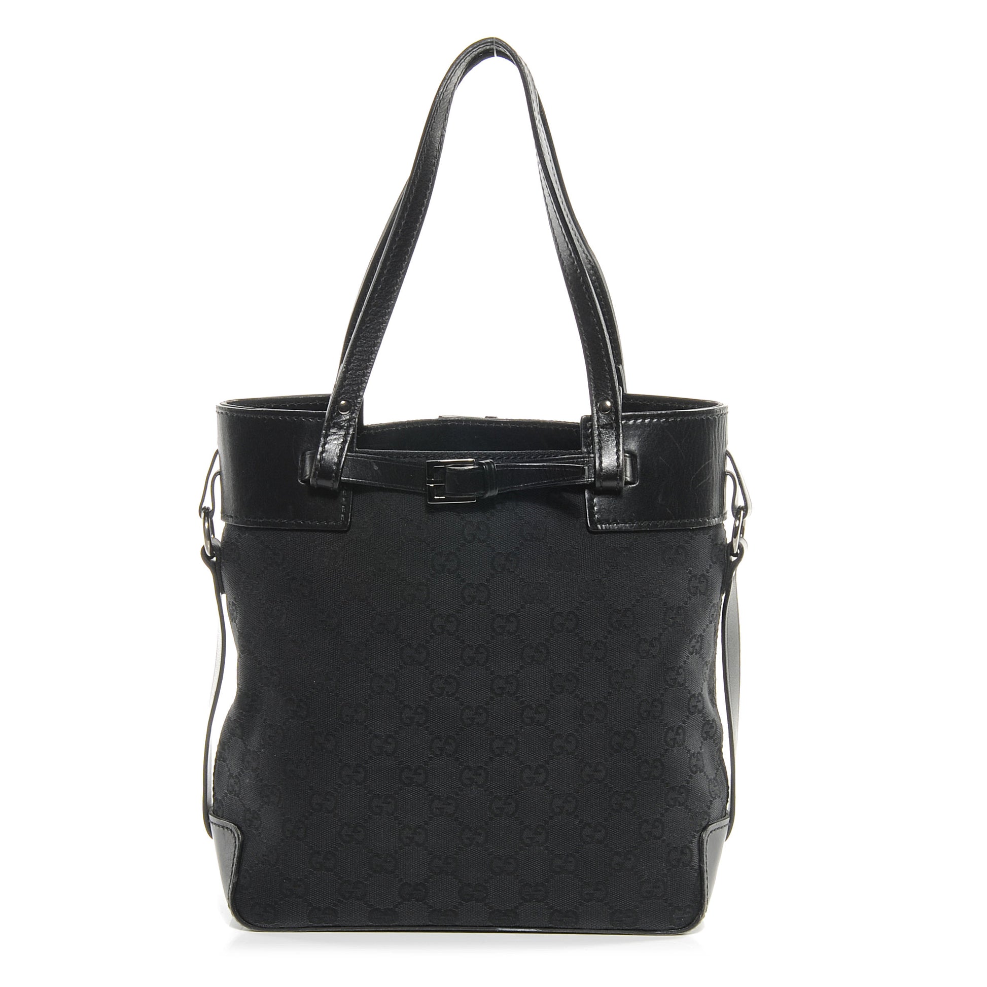 Gucci Monogram Small Bucket Tote Black 1 of 7