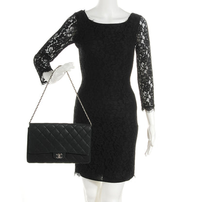Chanel Iridescent Caviar Quilted Clutch With Chain Flap Black 2 of 8