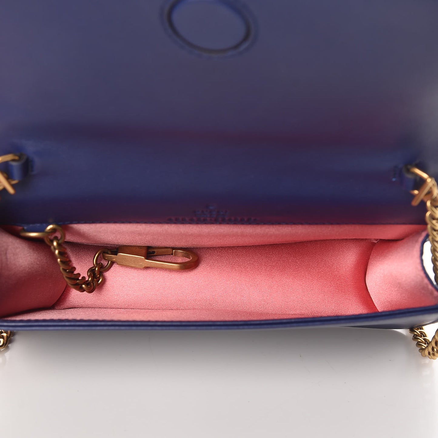 Velvet Matelasse GG Marmont Mini Bag Cobalt Blue