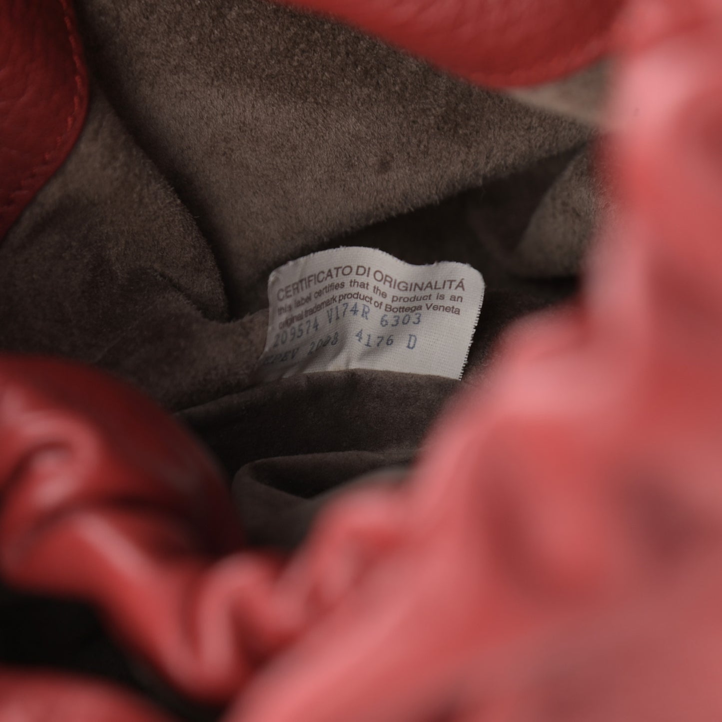 Calfskin Drawstring Tote Red