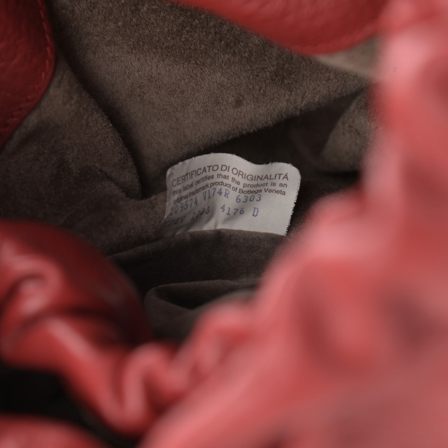 Bottega Veneta Calfskin Drawstring Tote Red 11 of 13