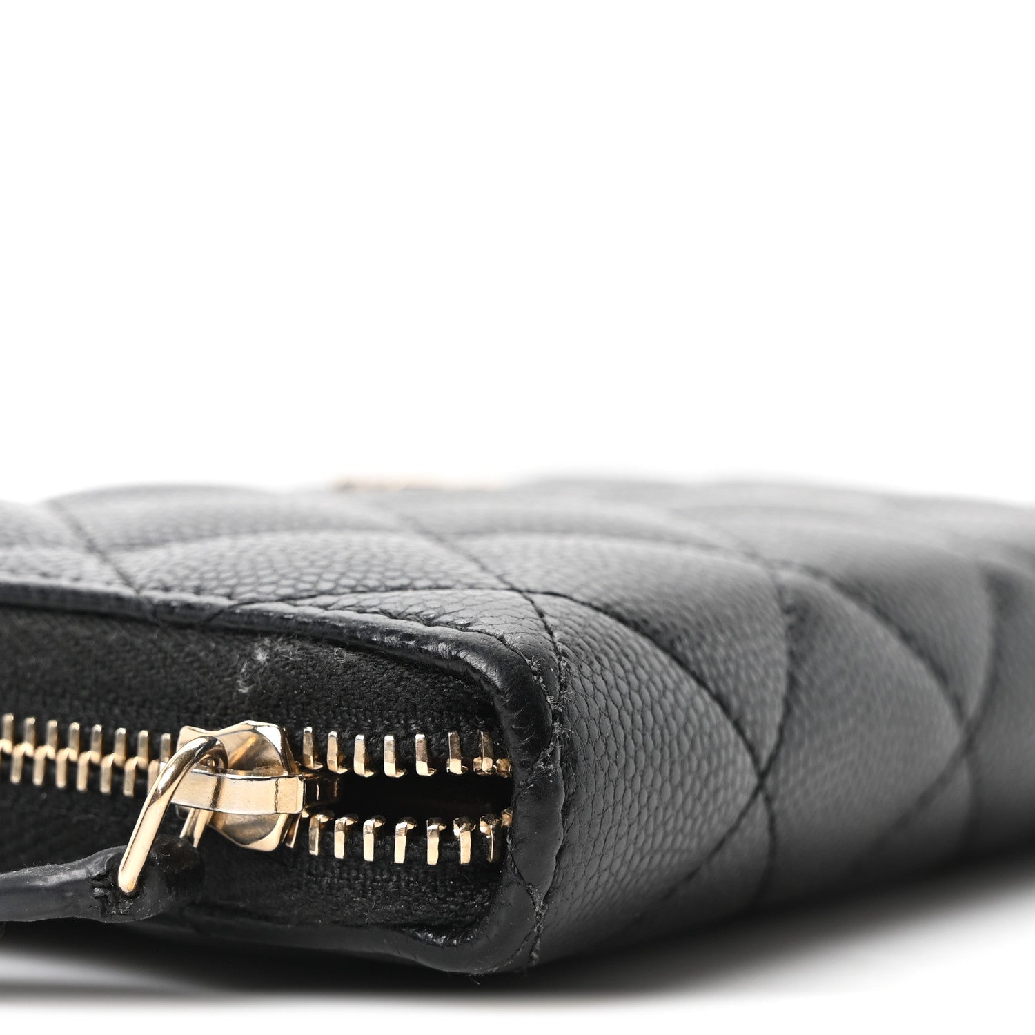 Chanel Caviar Quilted Medium Zip Around Wallet Black 10 of 12