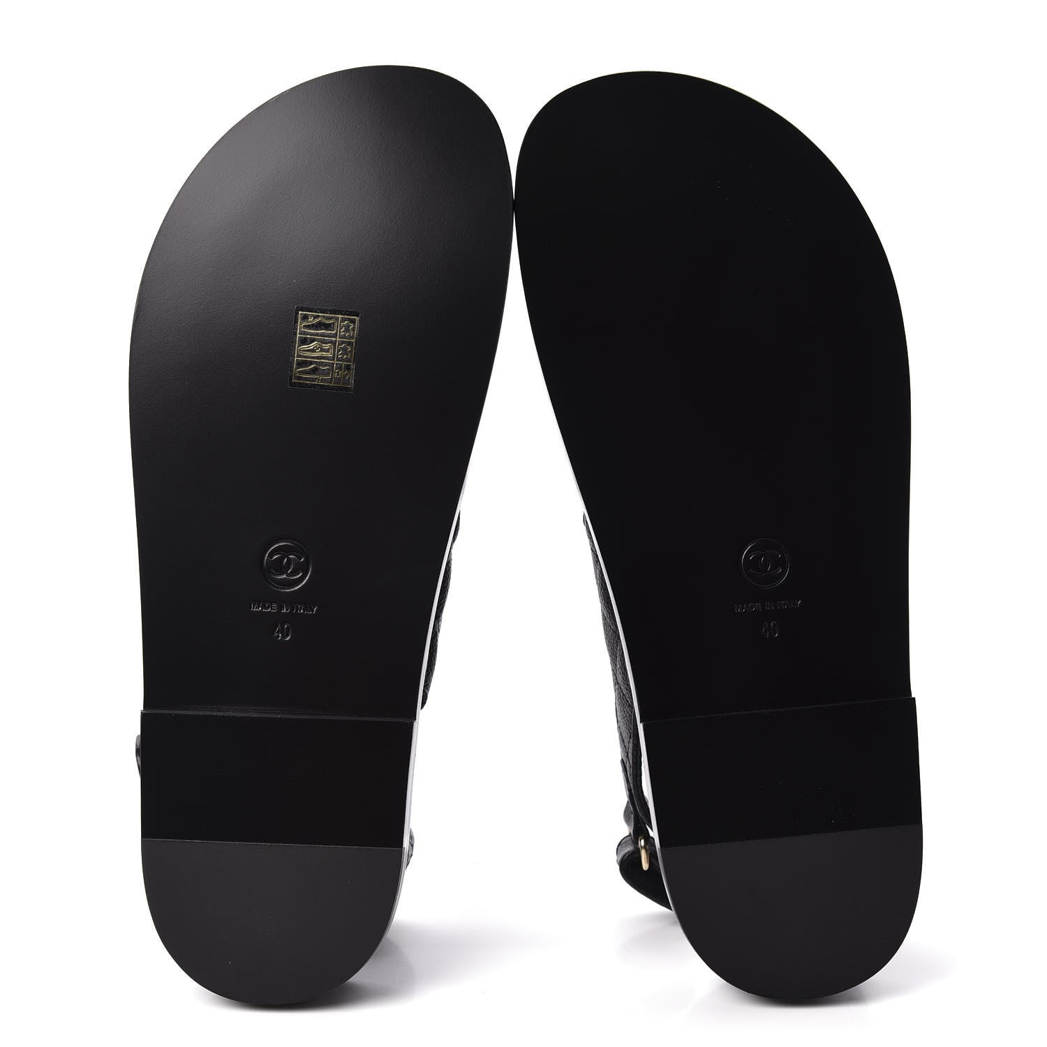 Chanel Grained Calfskin Velcro Dad Sandals 40 Black 5 of 10