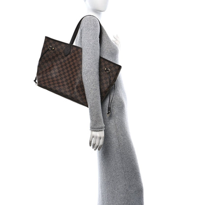 Louis Vuitton Damier Ebene Neo Neverfull MM Rose Ballerine 2 of 9