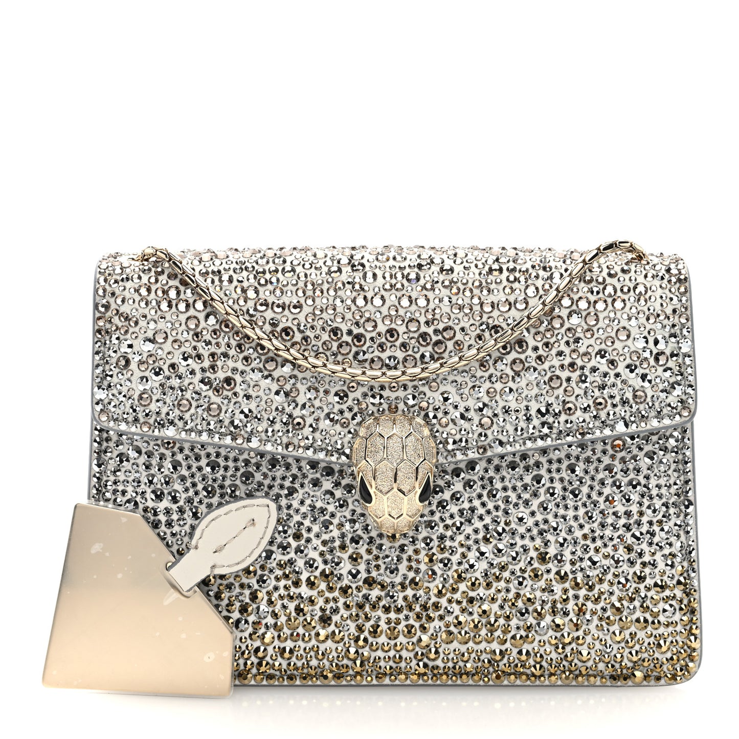 Crystal Serpenti Forever Mini Crossbody Bag Gold Silver