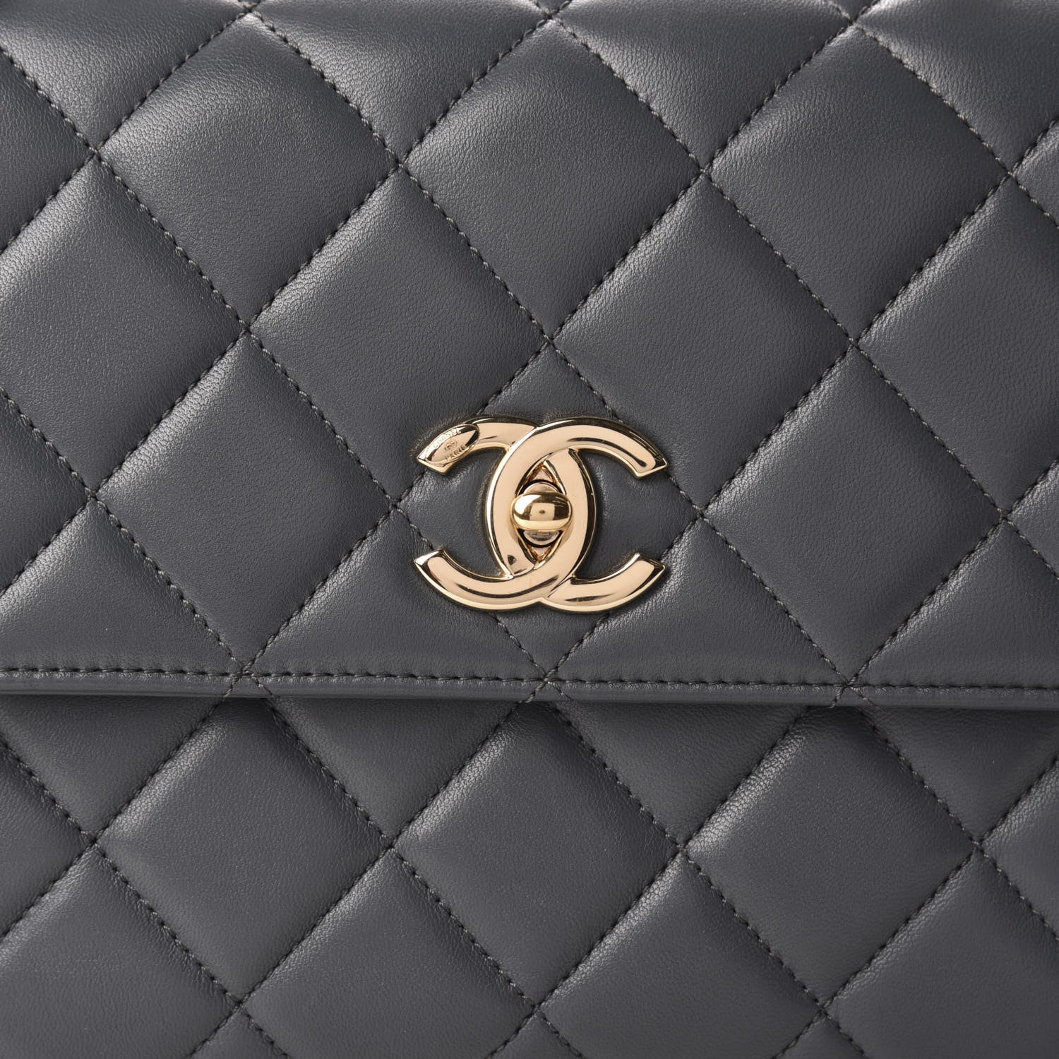 Chanel Lambskin Quilted Medium Trendy CC Flap Dual Handle Bag Grey 11 of 11