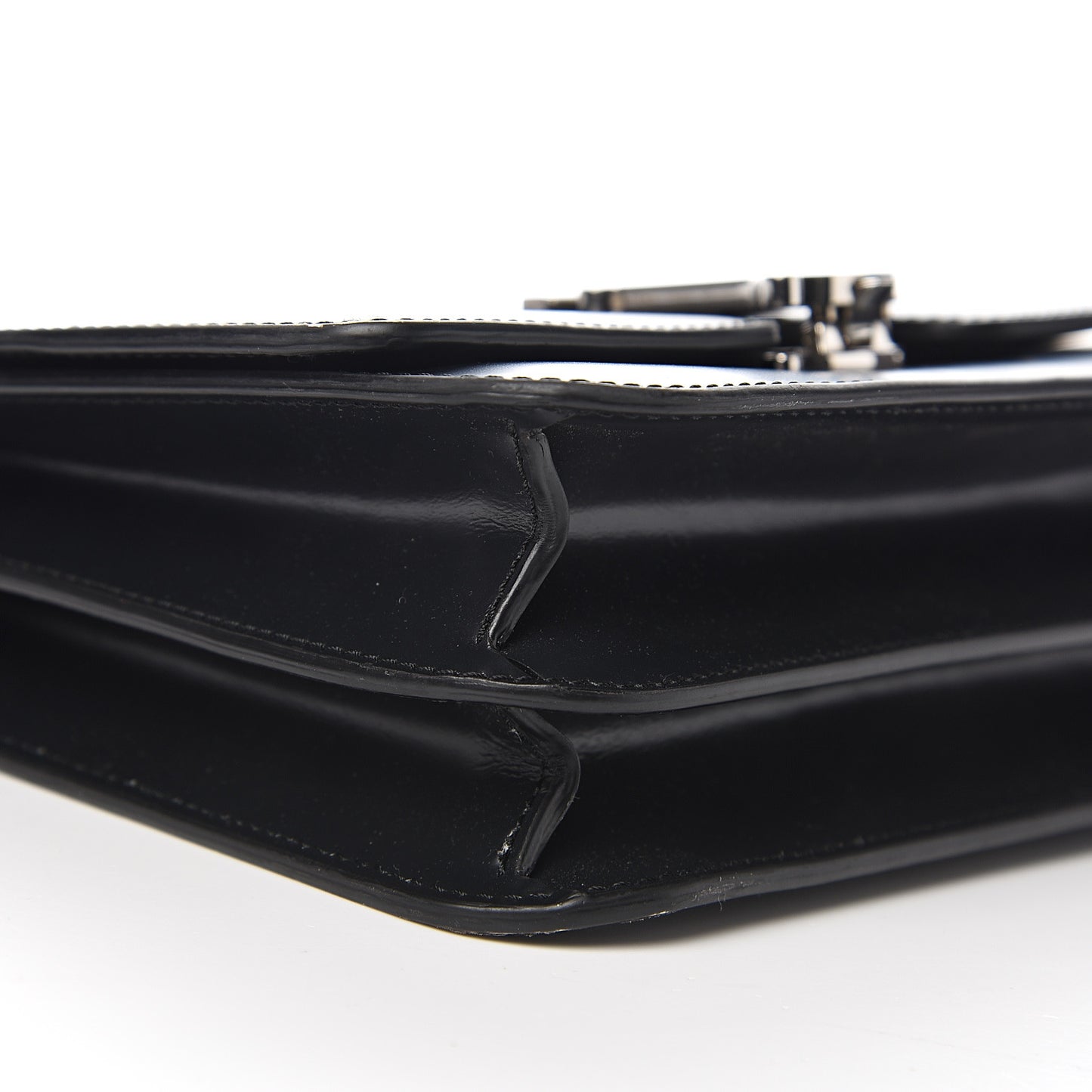 Calfskin Montage Print Small TB Bag Black