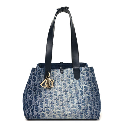 Christian Dior Denim Jacquard Oblique Medium Toujours Blue 1 of 10