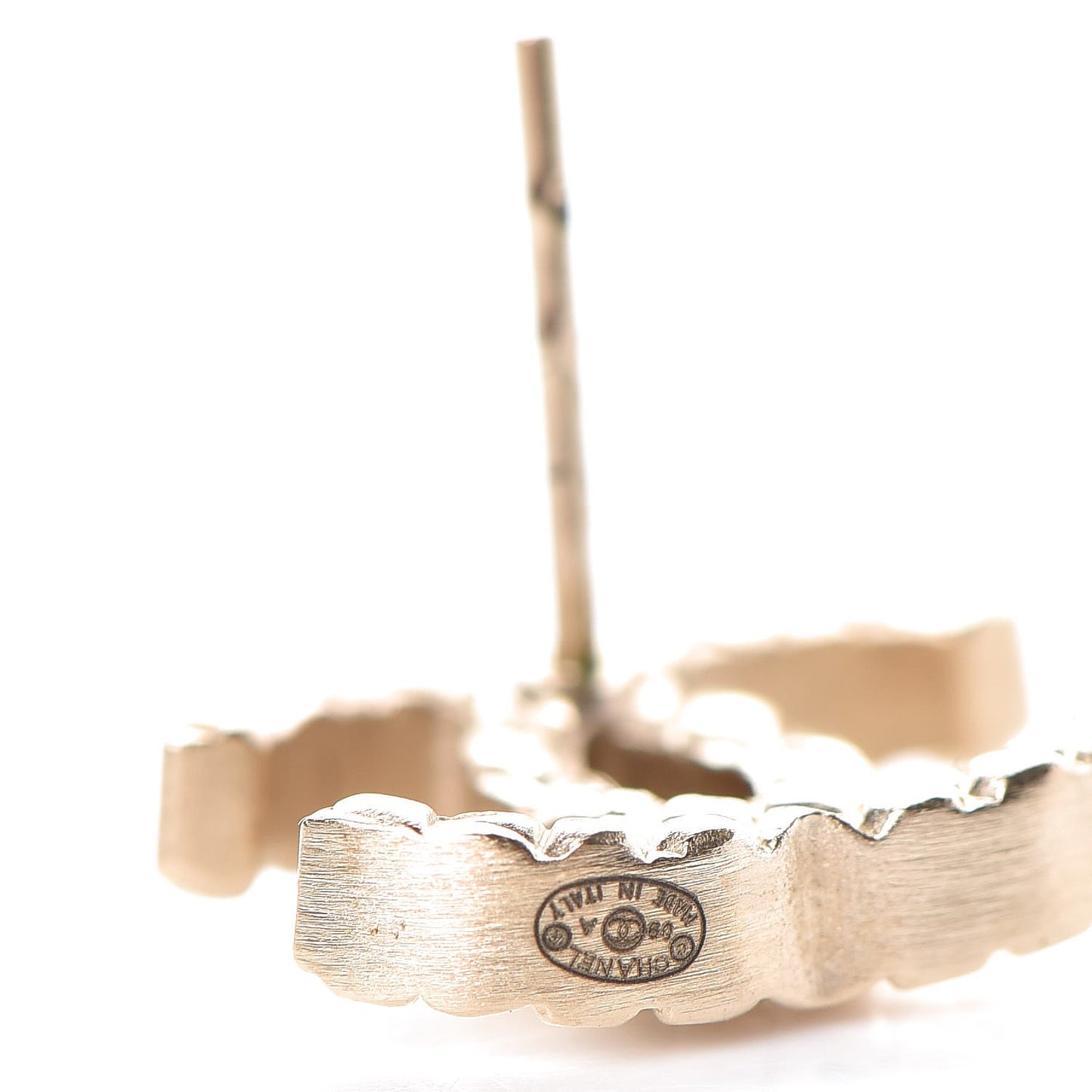 Quilted CC Earrings Gold