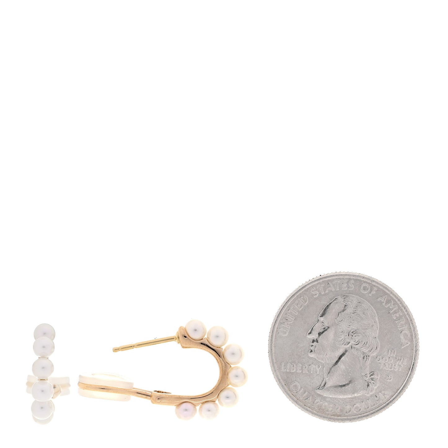 18K Yellow Gold Akoya Cultured Pearl 8mm Hoop Earrings