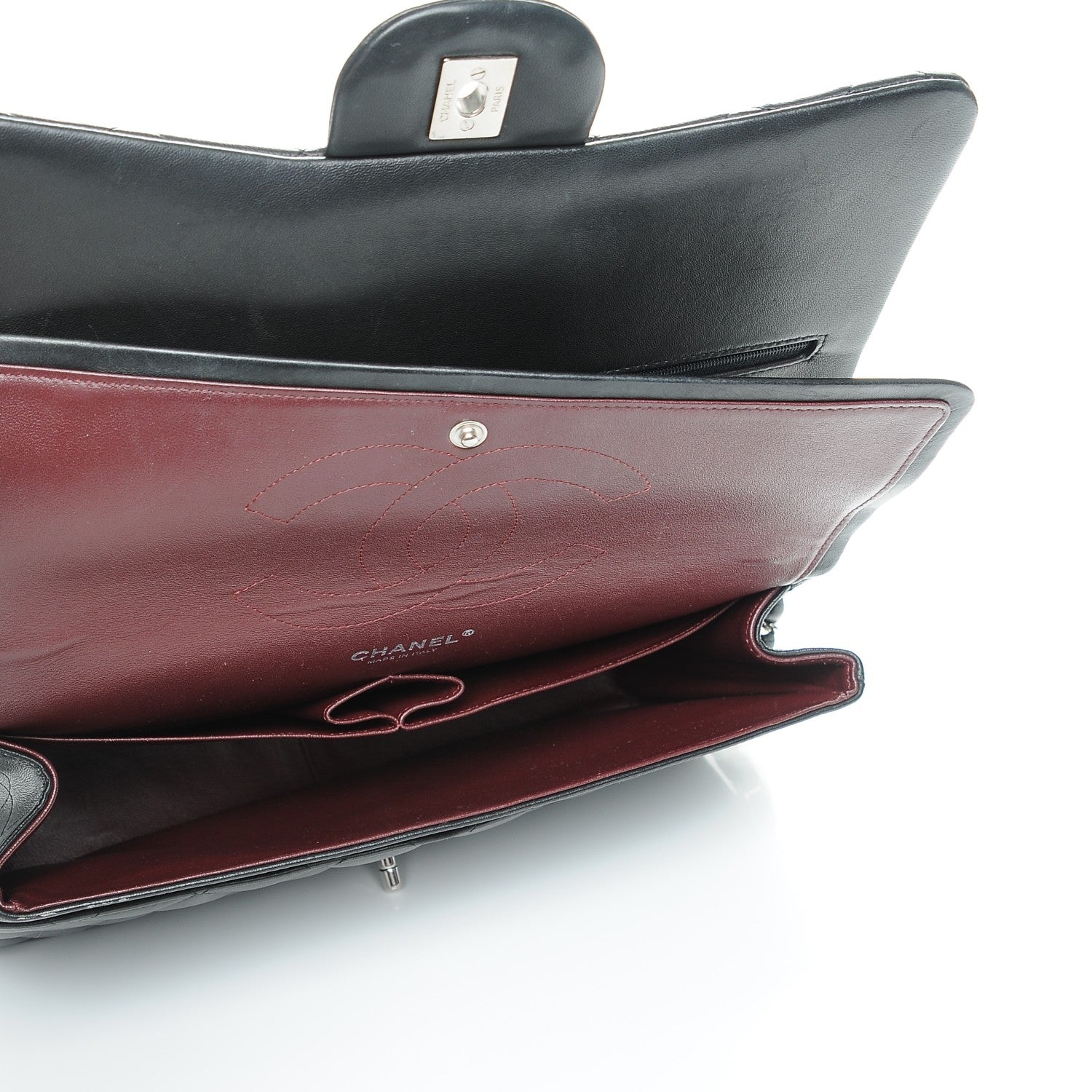 Chanel Lambskin Quilted Jumbo Double Flap Black 6 of 11