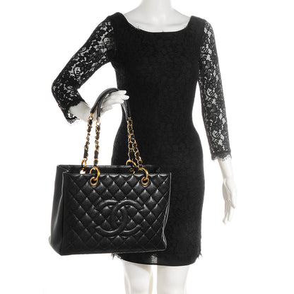 Chanel Caviar Quilted Grand Shopping Tote GST Black 2 of 7